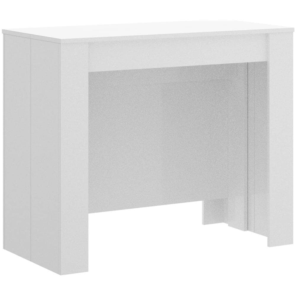 Tavolo Allungabile Cognolo, Tavolo Da Pranzo Multiuso, Consolle Estensibile Multiposizione Con Porta Allunghe Incluso, 54/239x90h77 Cm, Bianco - Foto 2