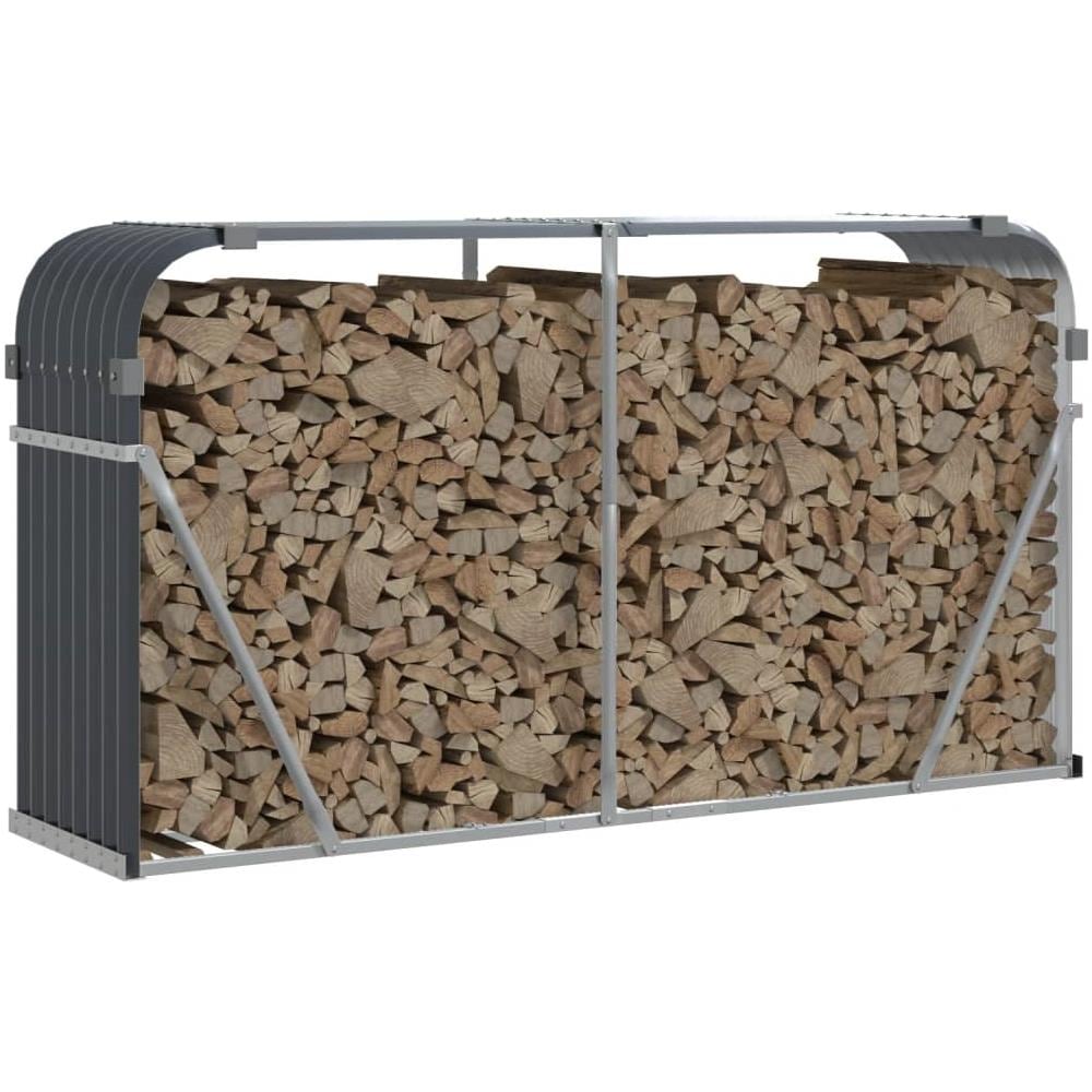 Portaceppi Antracite 180x45x100 Cm In Acciaio Zincato - Foto 3