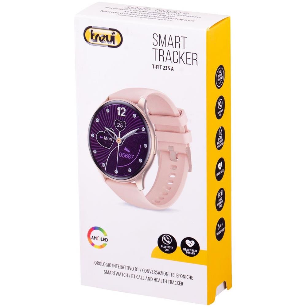 Smartwatch Con Funzione Chiamata Wireless Amoled Full Touch Ip67 T-Fit 235 A Colore: Oro - Foto 4