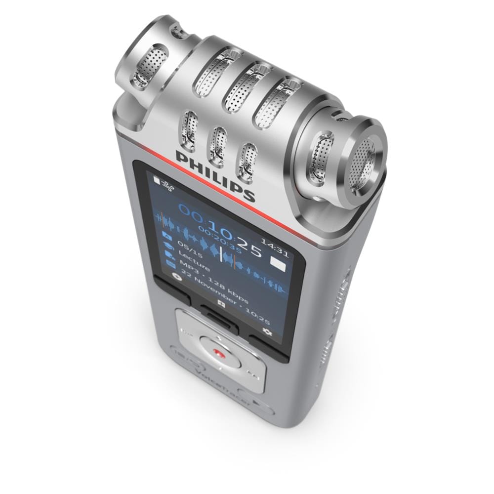 DVT4115 Digital Voice Tracer Flash card Cromo, Argento - Foto 2