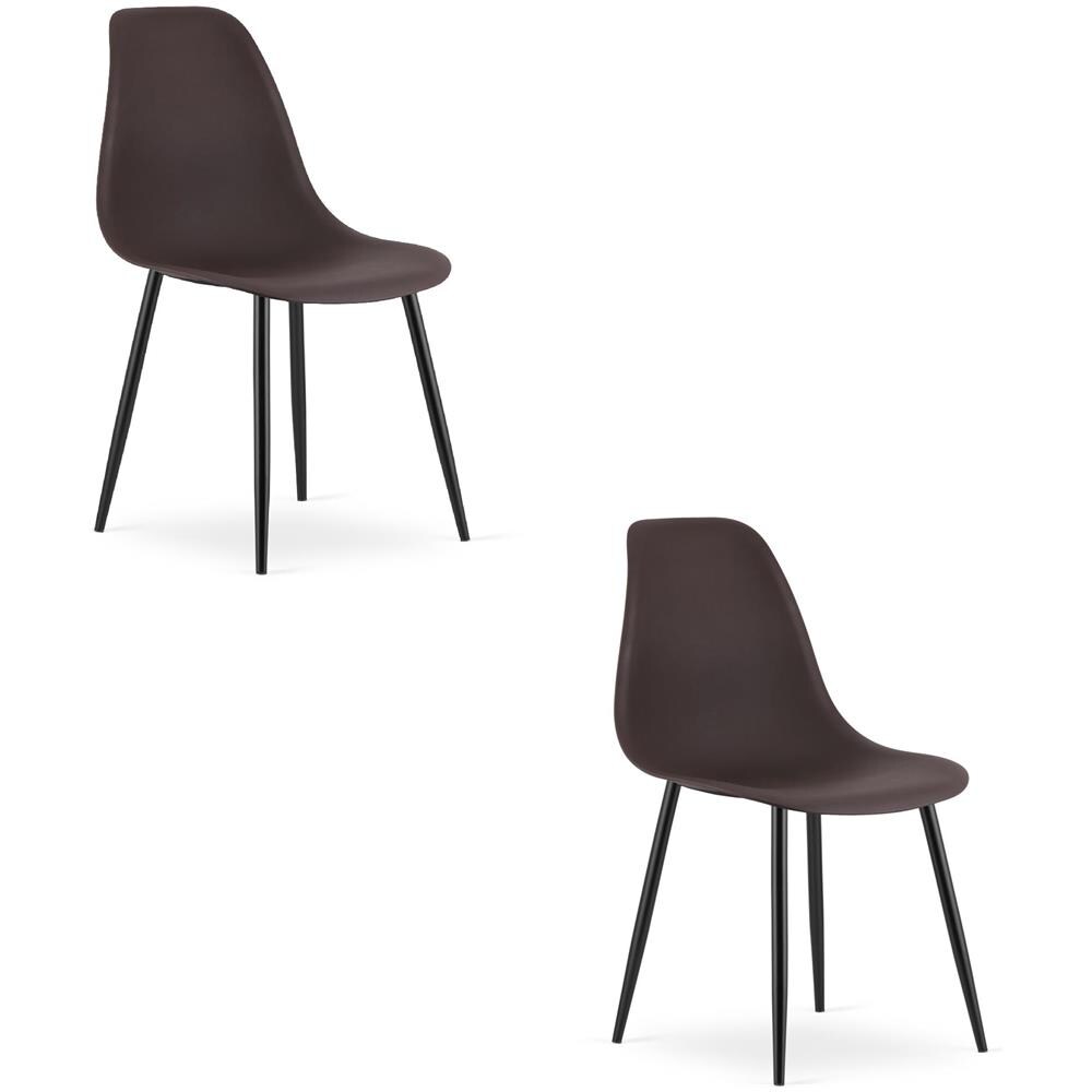 WAT Sedia da scrivania moderna scandinava - Gambe caffè /nere x 2 - Foto 1