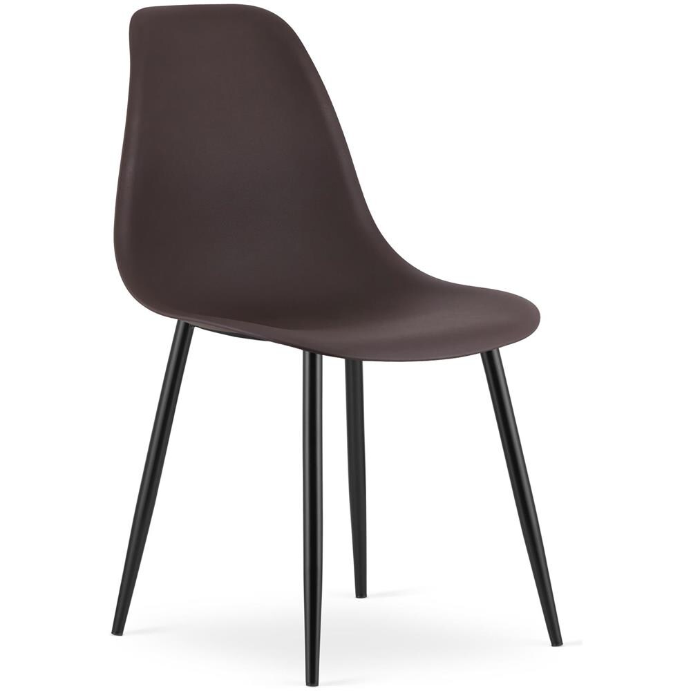 WAT Sedia da scrivania moderna scandinava - Gambe caffè /nere x 2 - Foto 2