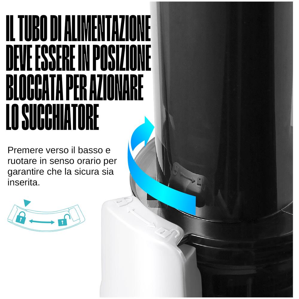 Ginnie Spremiagrumi a Freddo Professionale, Estrattore Lento 60 RPM per Agrumi, Design Compatto e Facile da Pulire, 400ml, 100W - Bianco - Foto 1