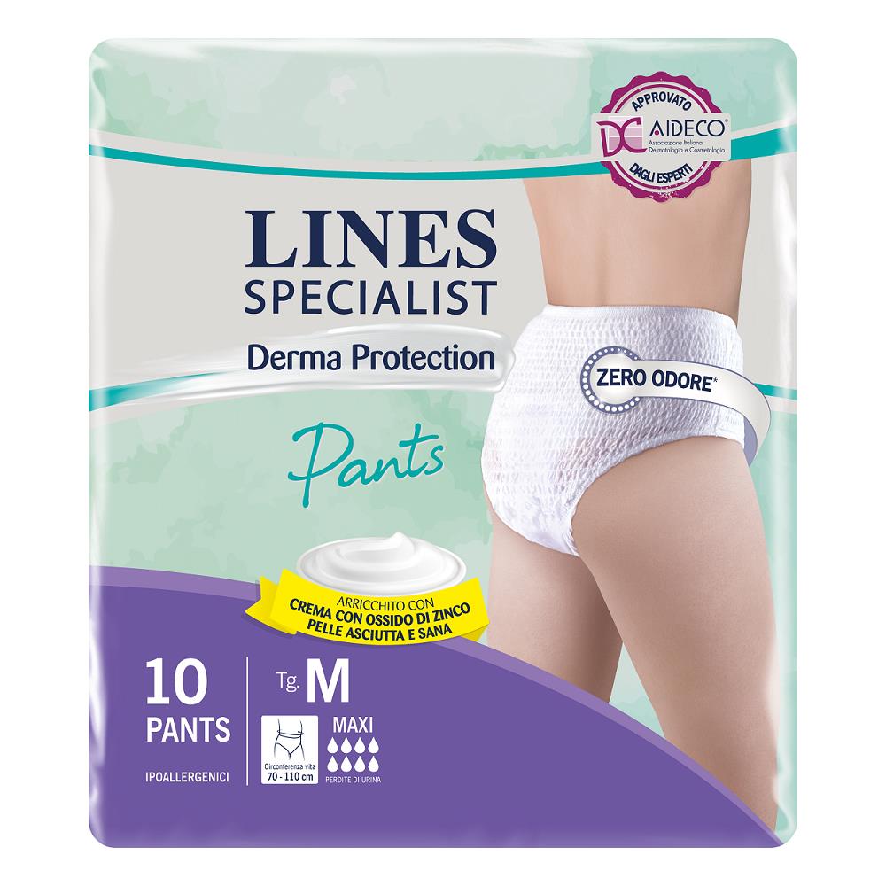 Pannolone per Incontinenza Lines Specialist Derma Pants Maxi M 10 Pezzi - Foto 1