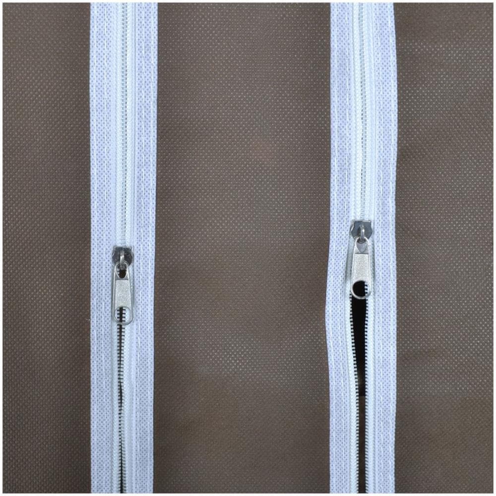Armadio In Tessuto Con Compartimenti E Barre 45 X 150 X176 Cm Marrone - Foto 2