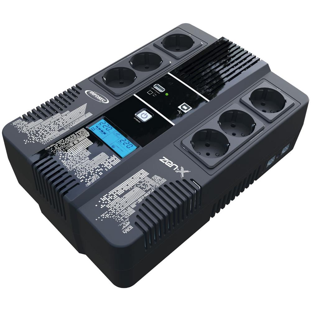 ICUZENX800 - Gruppo di Continuitâ€¦ UPS 800VA 3 Prese Schuko - Foto 2