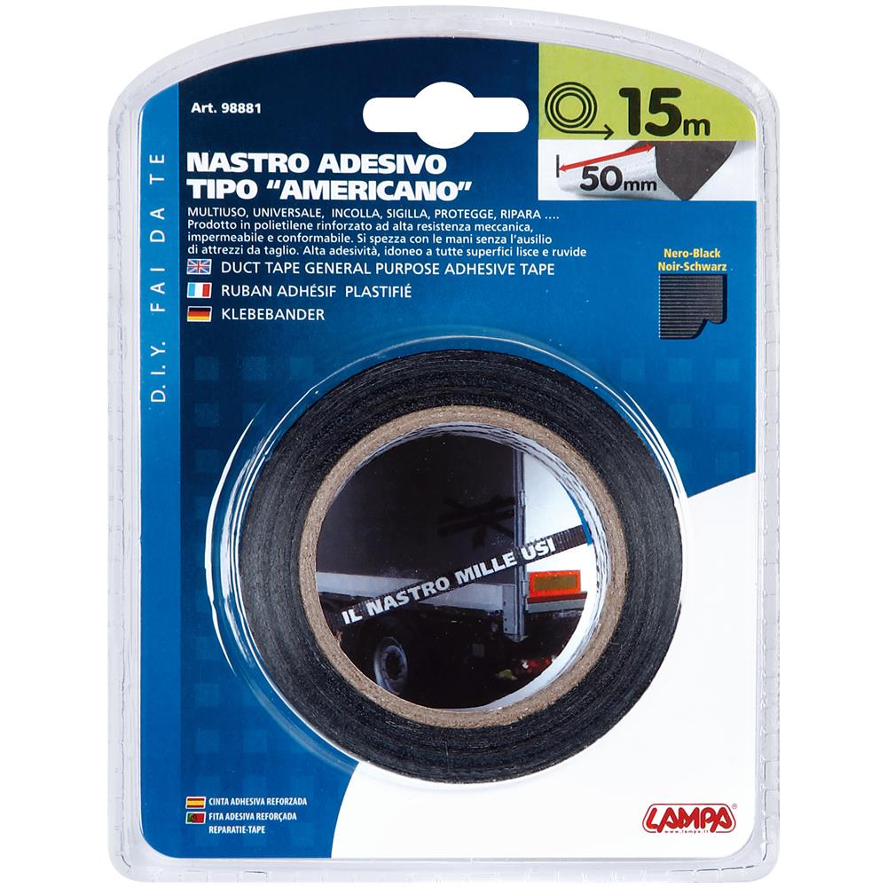 Nastro Adesivo Tipo Americano 5cm X 15mt Nero - Foto 7