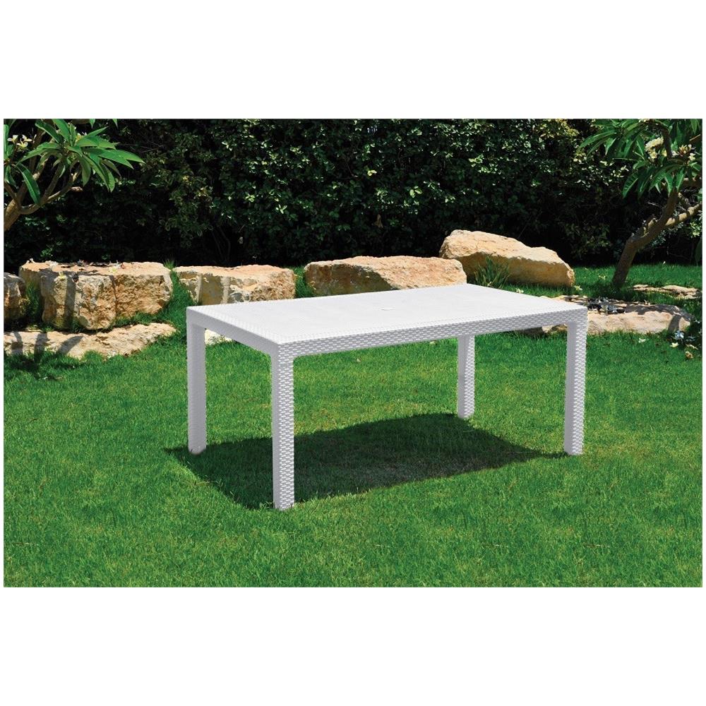Tavolo Serie Melody In Resina Antiurto 160x94x74h - Bianco - Foto 3