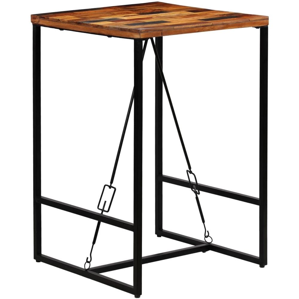 Tavolino Da Bar In Legno Massello Di Recupero 70x70x106cm - Foto 1