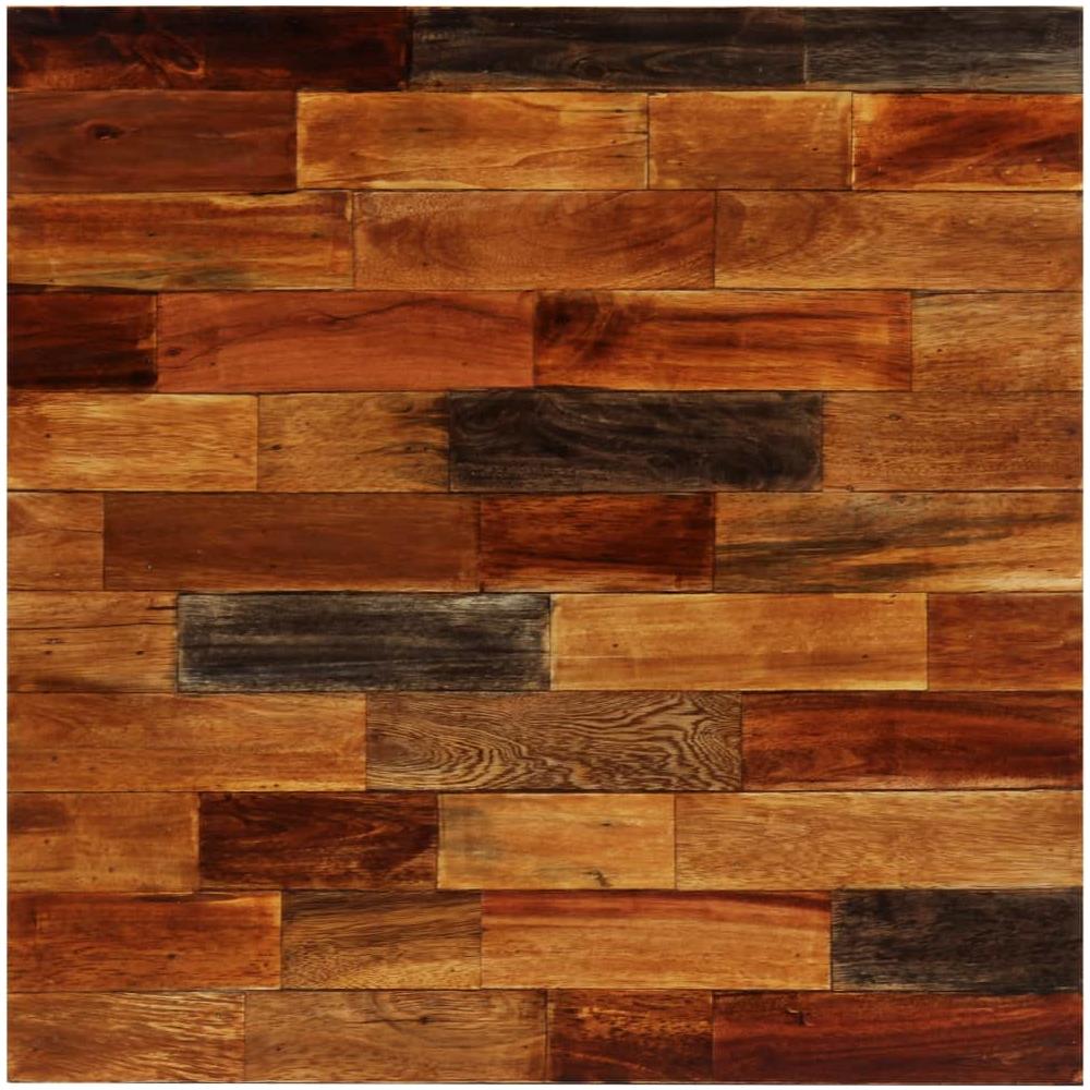 Tavolino Da Bar In Legno Massello Di Recupero 70x70x106cm - Foto 2