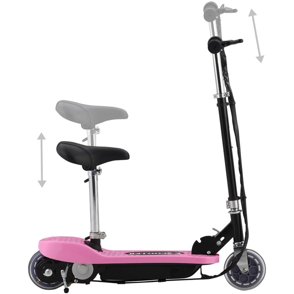 Monopattino Elettrico Con Sella Per Bambini Potenza 120 Watt Rosa - Foto 2