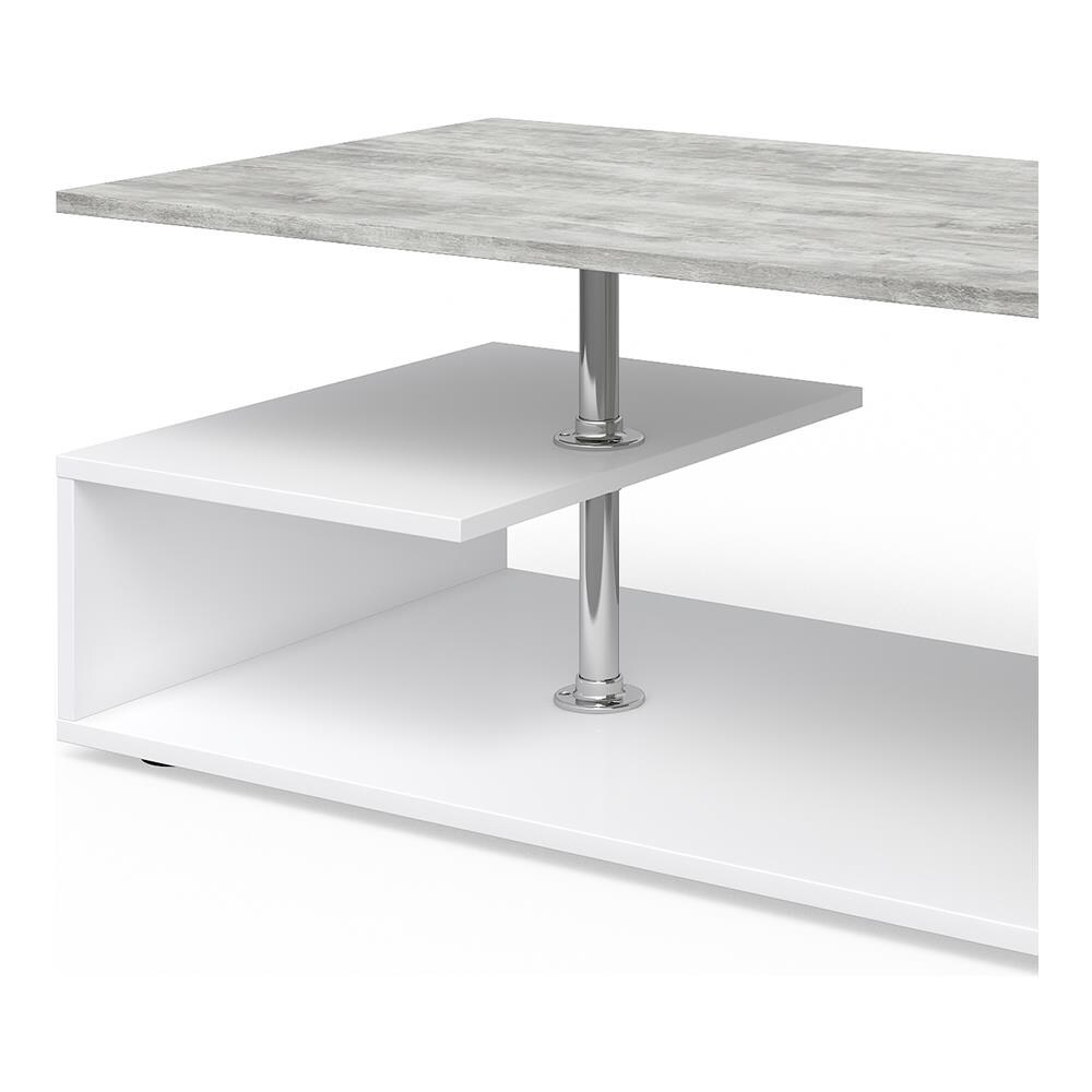 Vicco Tavolino da divano Guillermo Tavolino da salotto bianco antracite 91 x 52 cm Vicco Tavolino da divano Guillermo Tavolino da salotto bianco antracite 91 x 52 cm