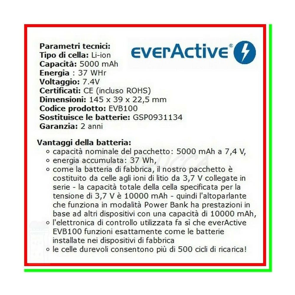 Batteria Per Jbl Xtreme Bluetooth Speaker Ricaricabile 5000mah 7,4v Gsp0931134 - Foto 5