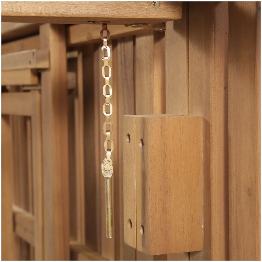 Lettino Prendisole Pieghevole Con Cuscino In Massello Di Acacia - Foto 2