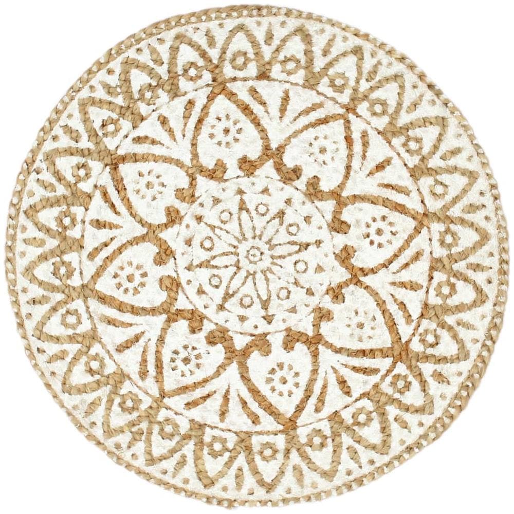 Tovagliette 6 pz Bianco 38cm Rotonde in Juta - Foto 2