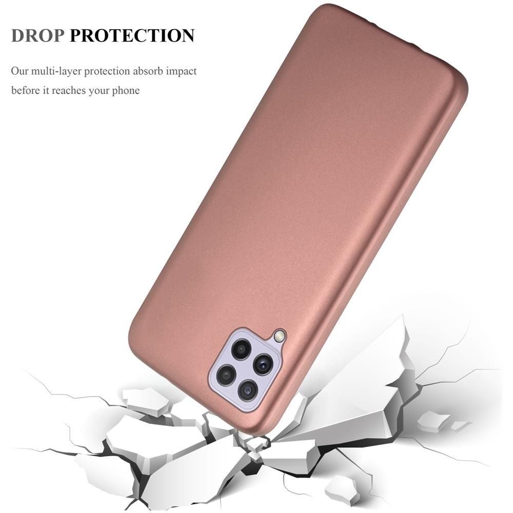 Custodia Compatibile Con Samsung Galaxy A22 4g / M22 / M32 4g In Oro Rosa Metallico - Coperchio Protettivo In Silicone Tpu Flessibile - Foto 7