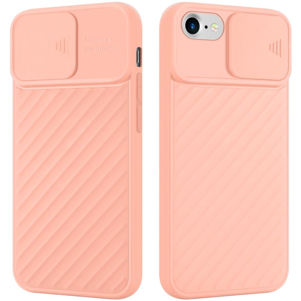 Custodia Compatibile Con Apple Iphone 7 / 7s / 8 / Se 2020 In Rosa Opaco - Coperchio Protettivo In Silicone Tpu Flessibile E Con Protezione Per La Fotocamera - Foto 1