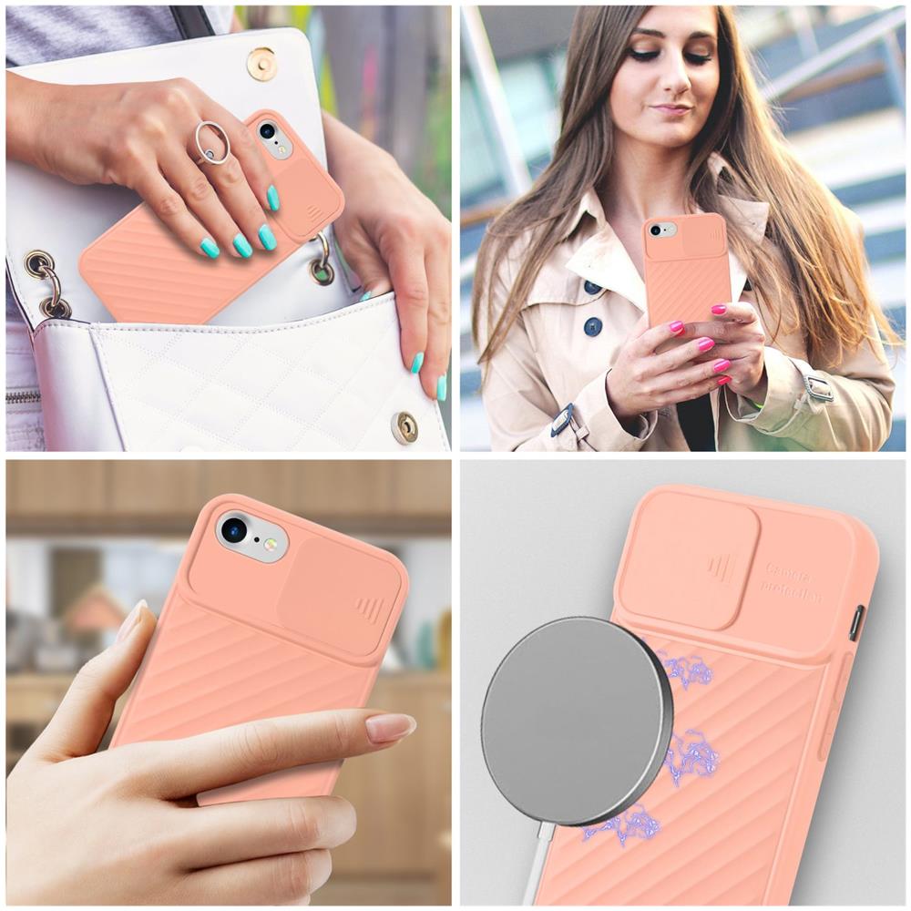 Custodia Compatibile Con Apple Iphone 7 / 7s / 8 / Se 2020 In Rosa Opaco - Coperchio Protettivo In Silicone Tpu Flessibile E Con Protezione Per La Fotocamera - Foto 8