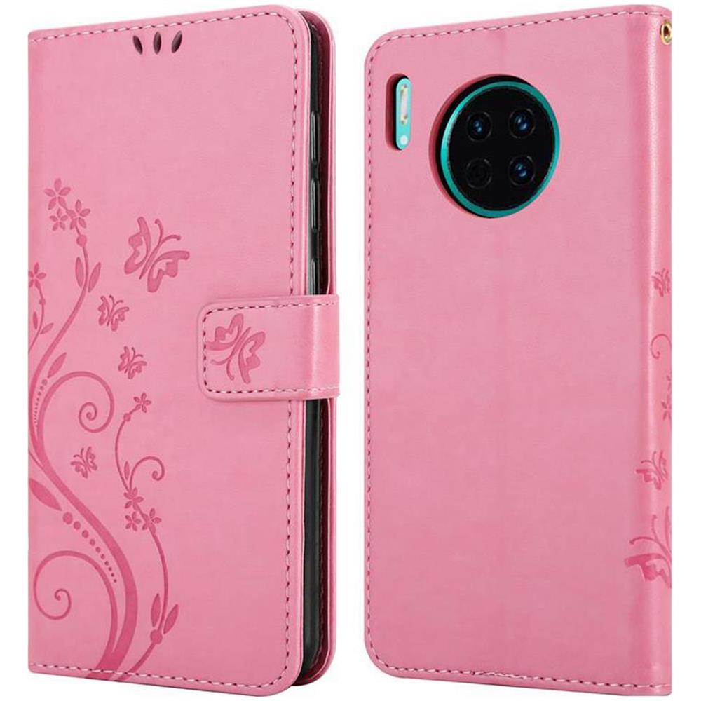 Custodia Compatibile Con Huawei Mate 30 In Rosa Fiore - Coperchio Protettivo In Design Floreale Con Chiusura Magnetica, Funzione Stand E Slot Per Carte - Foto 8