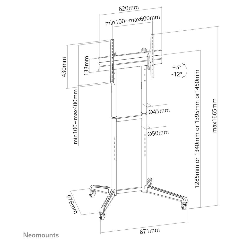 Supporto Mobile da Pavimento FL50-540BL1 per Schermi da 37-70" Colore Nero - Foto 10