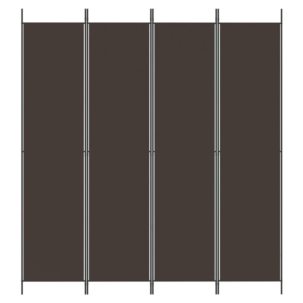 Divisorio A 4 Pannelli Marrone 200x220 Cm In Tessuto - Foto 3
