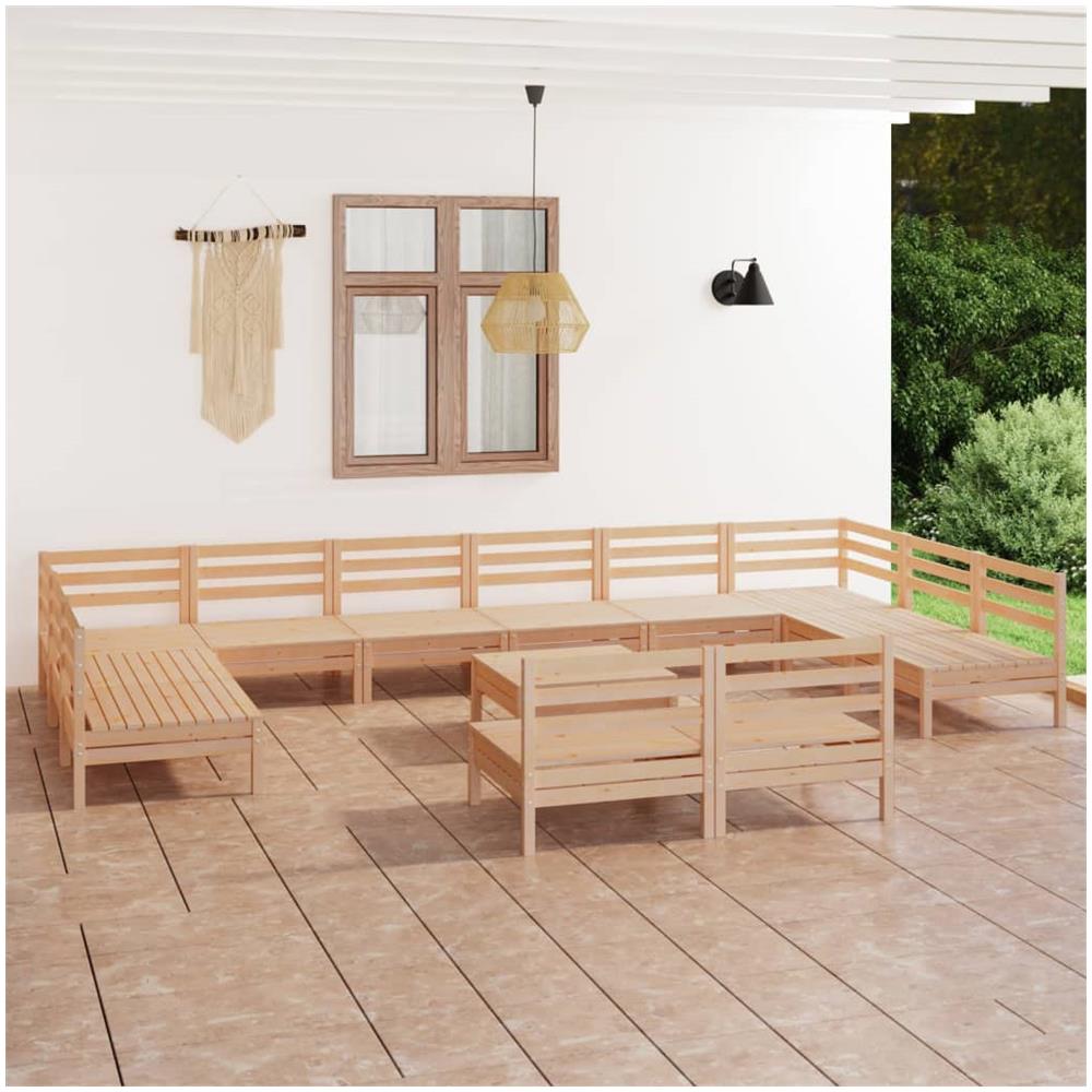 Set Salotto da Giardino 13 pz in Legno Massello di Pino - Foto 1