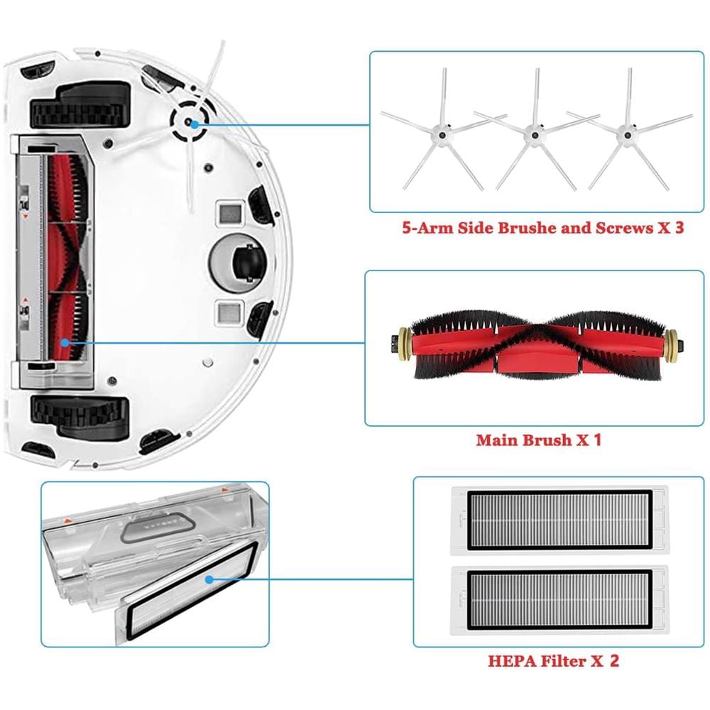 Pezzi Di Ricambio Per Xiaomi Roborock S5 S6 Max 10 Pezzi - Foto 6