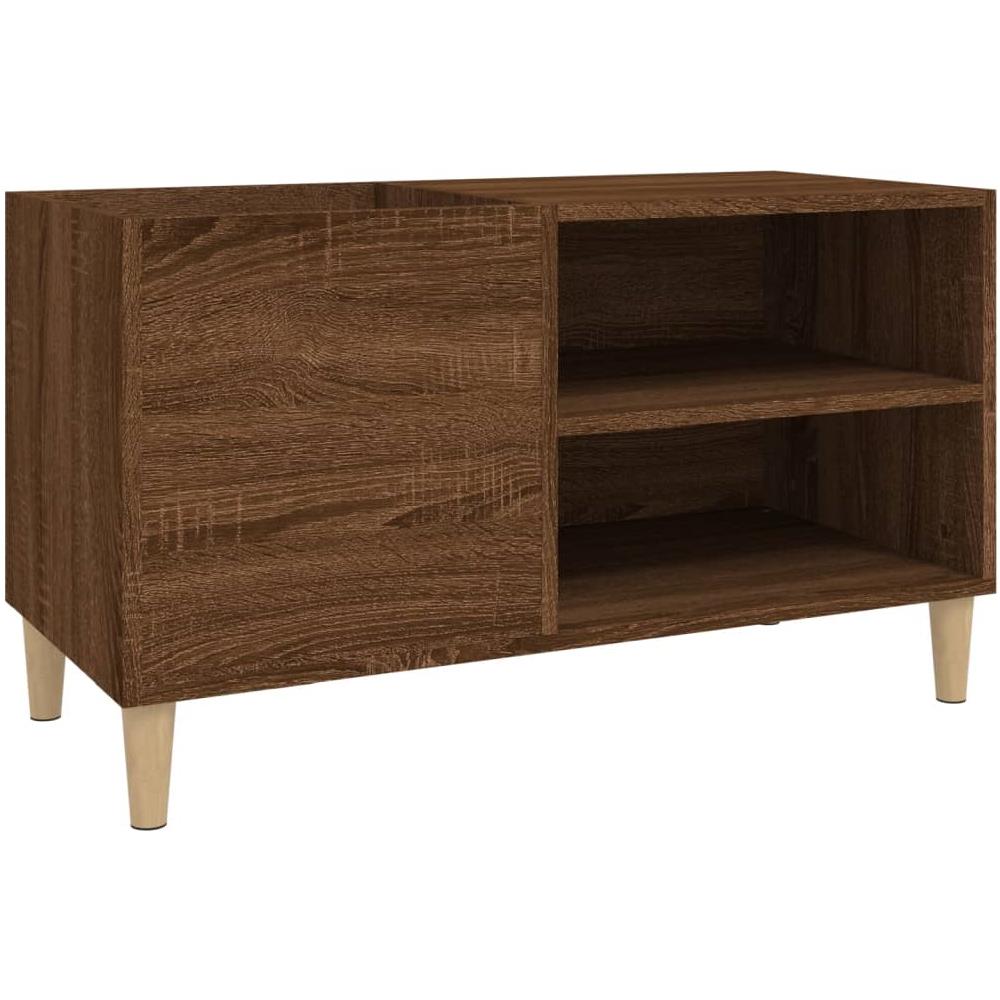 Mobile Porta Dischi Rovere Marrone 84,5x38x48 Legno Multistrato - Foto 1