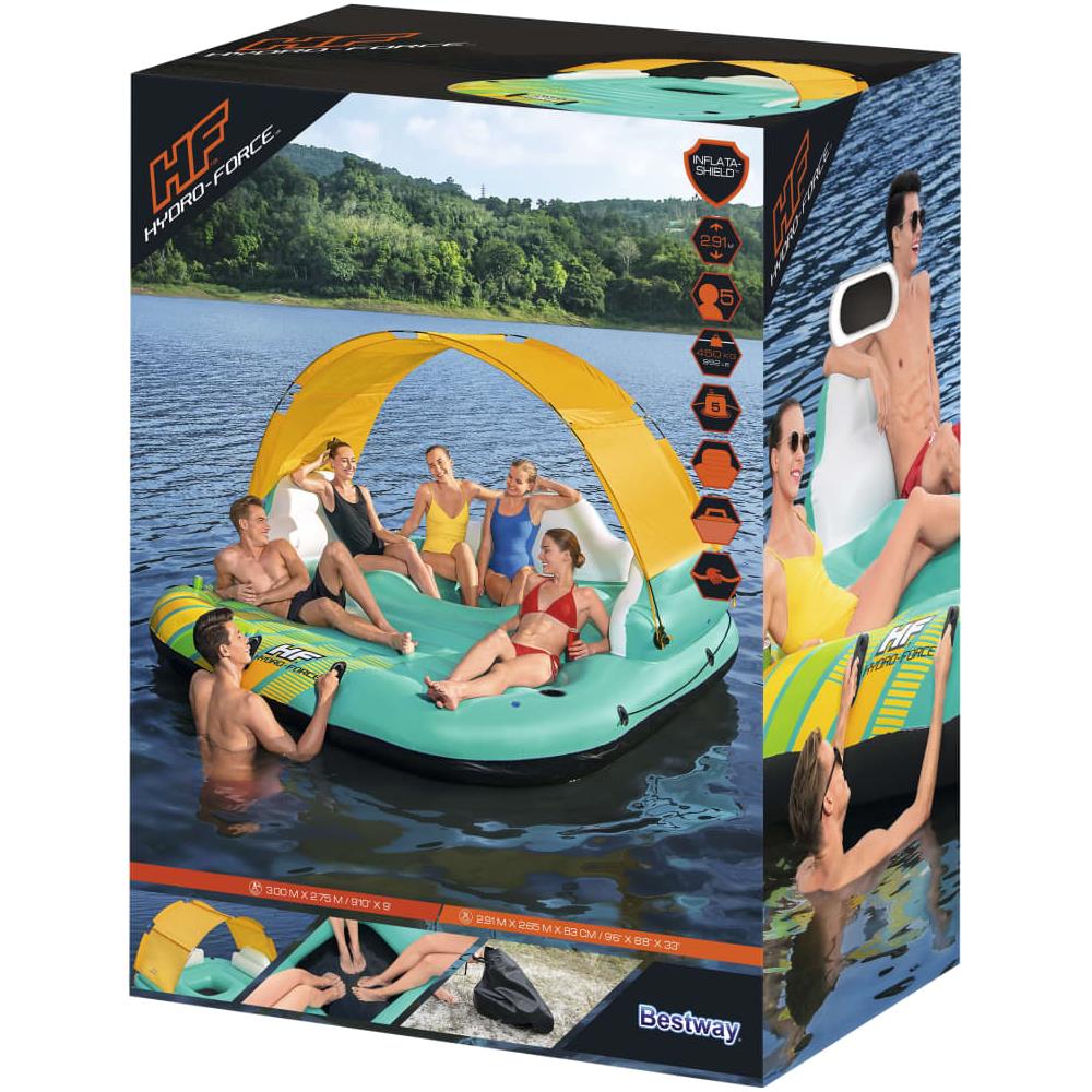 Isola Gonfiabile Per 5 Persone Sunny Lounge 291x265x83 Cm - Foto 3