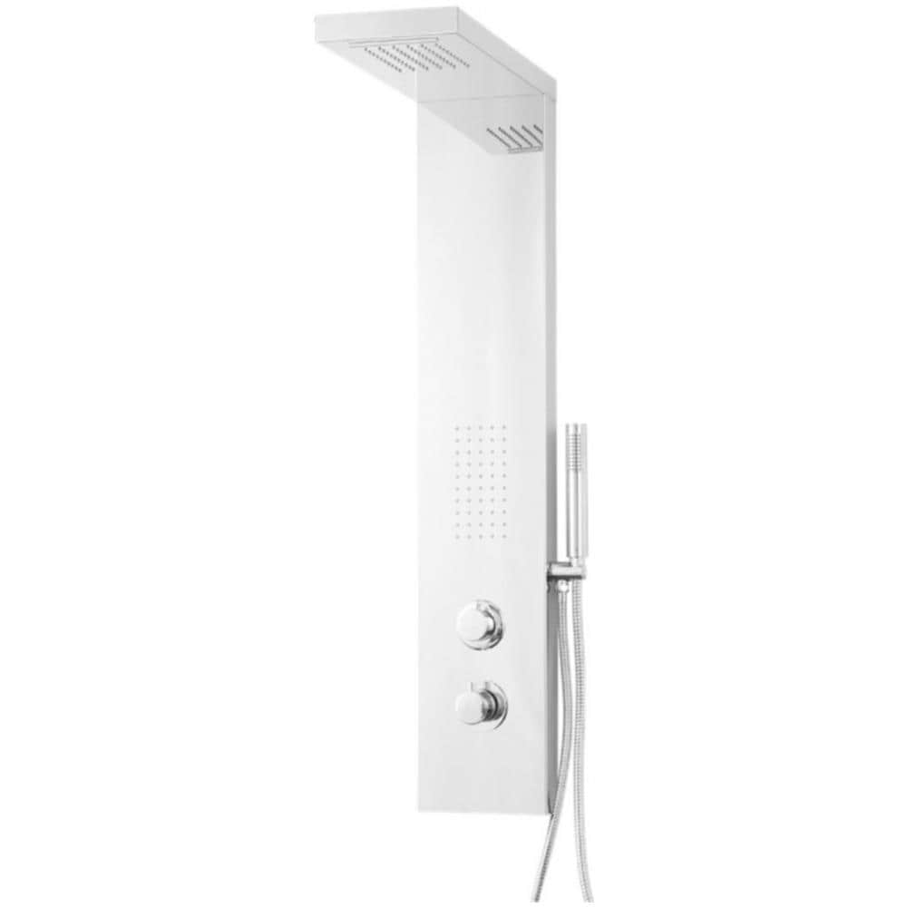 Colonna Doccia Attrezzata Fresh In Acciaio Inox Con Cascata Bagno H115xl20xp50 *** Finitura- : Cromo Lucido - Foto 2