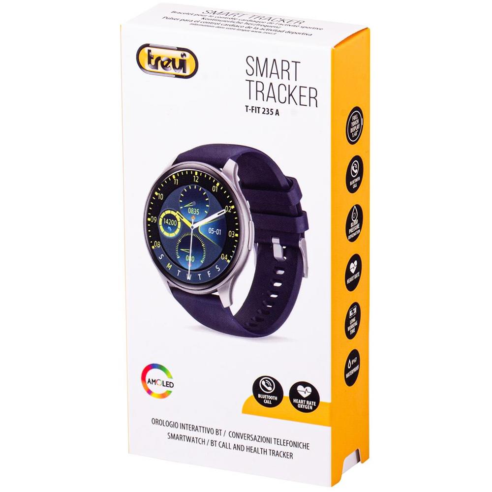 Smartwatch Con Funzione Chiamata Wireless Amoled Full Touch Ip67 Trevi T-Fit 235 A Colore: Silver - Foto 4