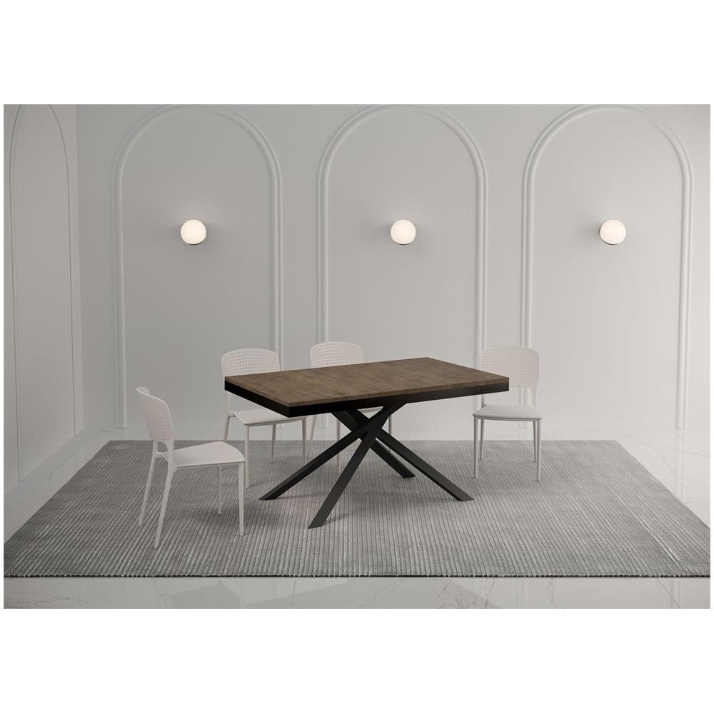 Tavolo allungabile 90x160/420 cm Karida Evolution noce telaio antracite - Foto 2