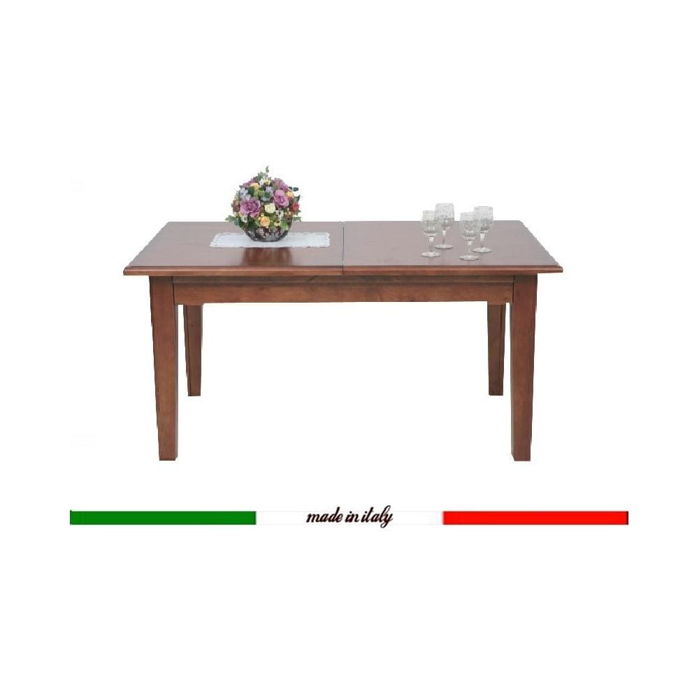 Tavolo da pranzo allungabile in legno cm 160/340x90 Bianco - Foto 1