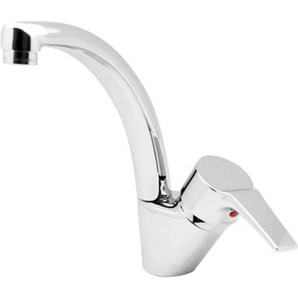 MONOCOMANDO MONOFORO LAVELLO MANIGLIA LATERALE SERIE FLAT CROMATO - Foto 1