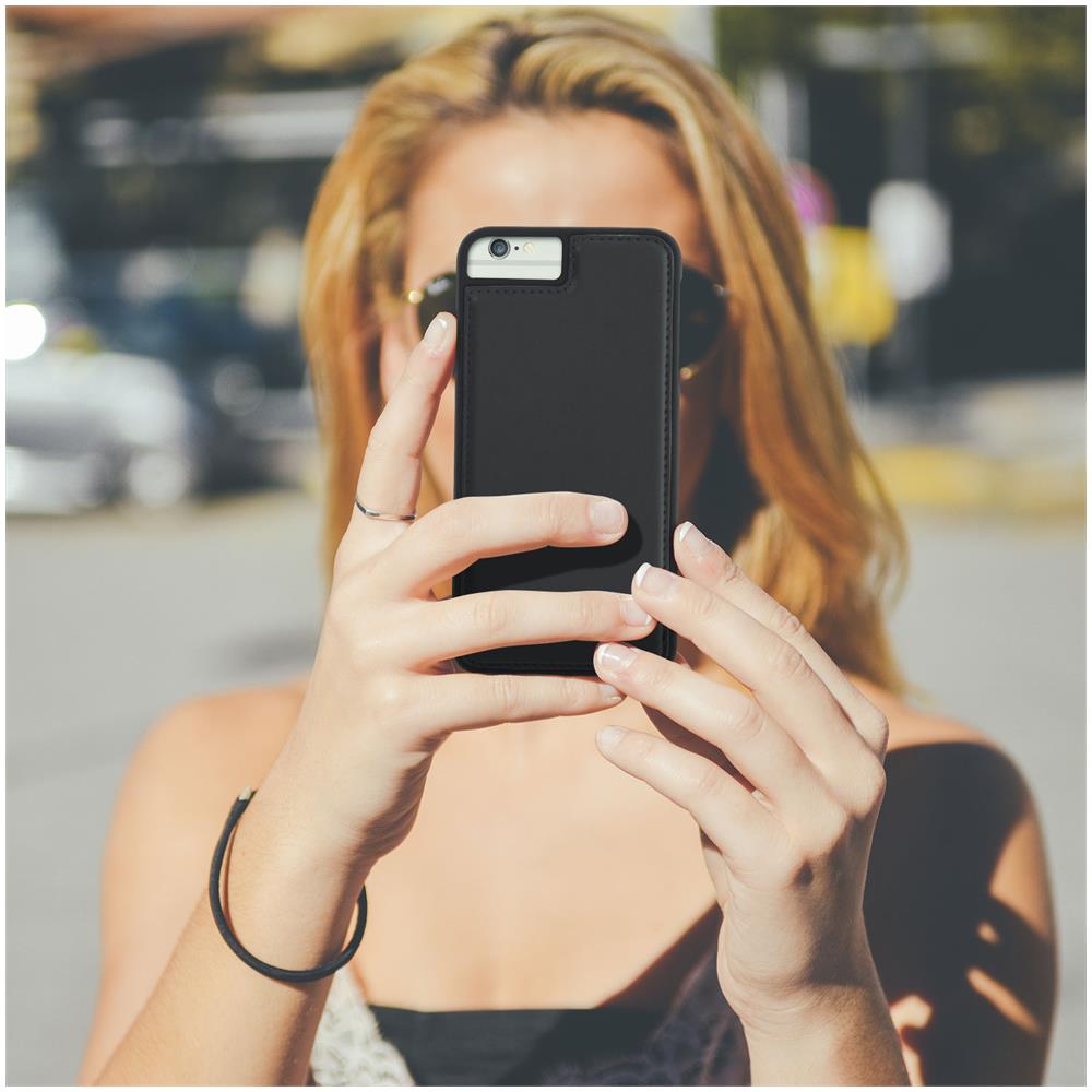 Cover Iphone 8+, 7+, 6+, 6s+ Protezione Rigida Pelle Vera Nero - Foto 5