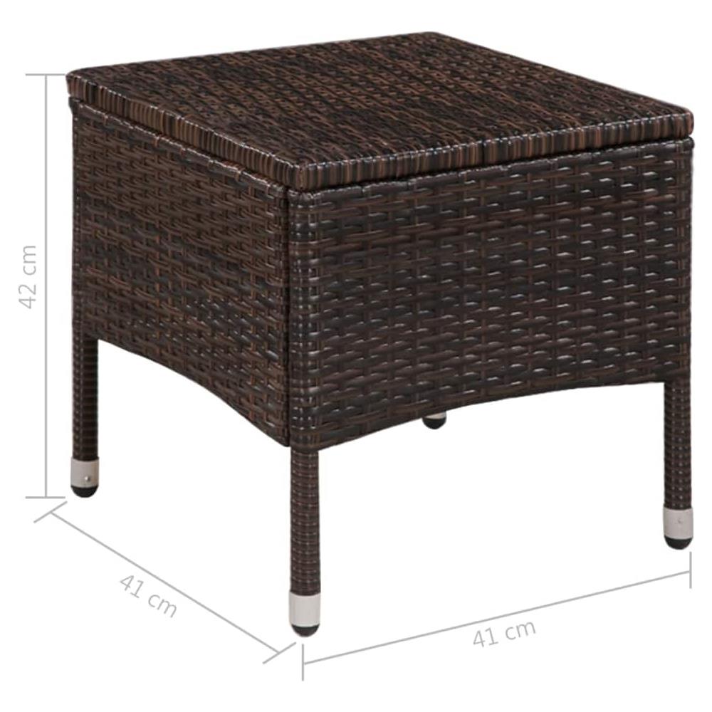 Set Bistrot Da Esterno In Polyrattan Marrone - Foto 5