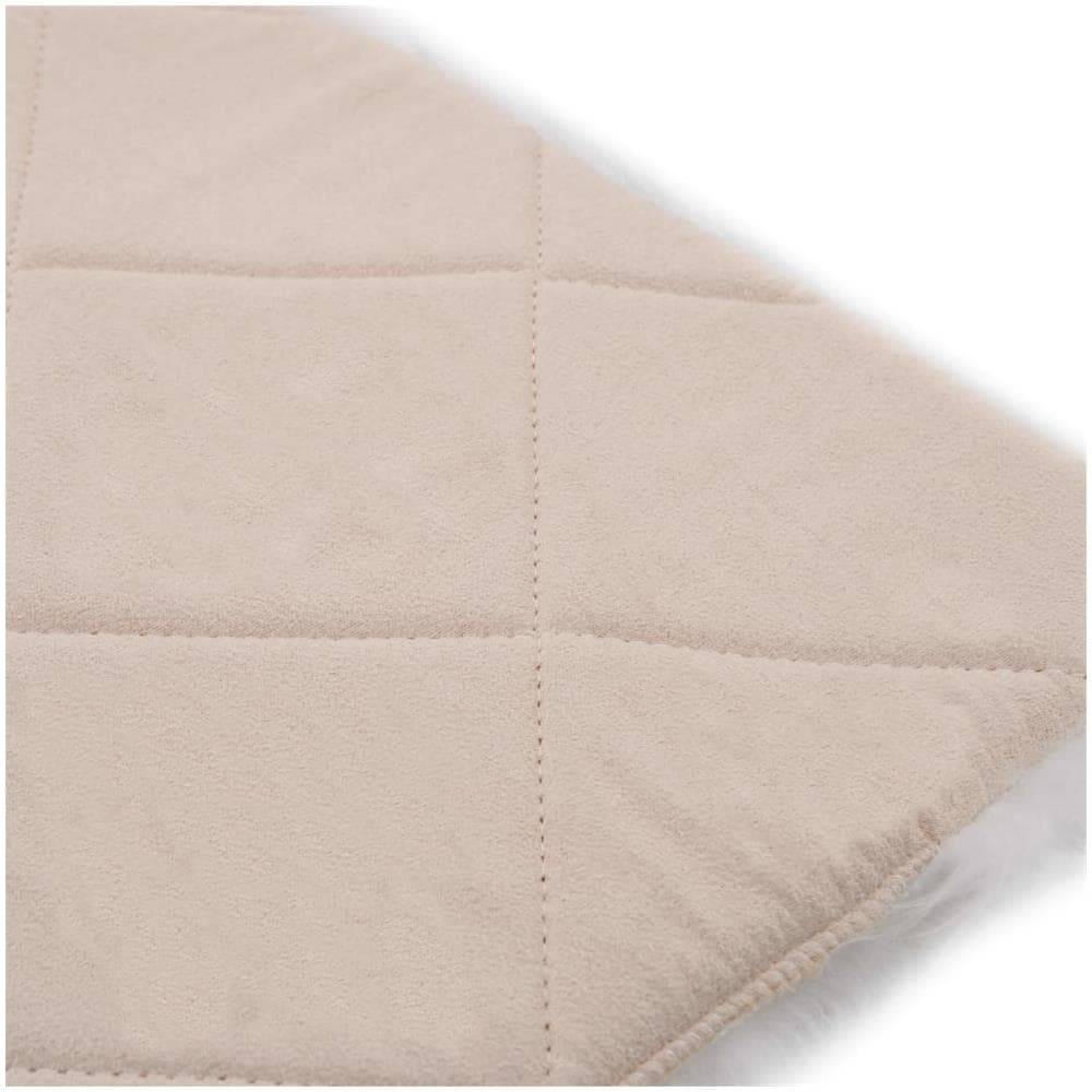 Cuscini per Sedie 2 pz Bianco 40x40cm in Vera Pelle di Montone - Foto 5