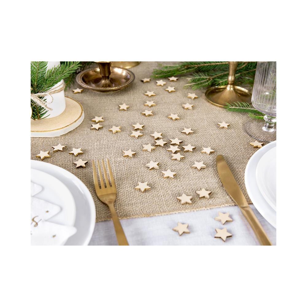 Partydeco - 50 Coriandoli Da Tavola In Legno A Stella 2 X2 Cm - Foto 2
