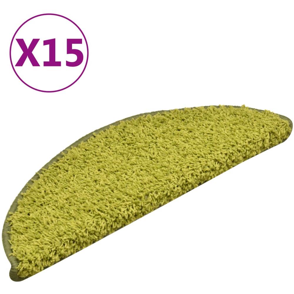 Tappetini per Scale 15 pz Verdi 56x17x3 cm - Foto 1