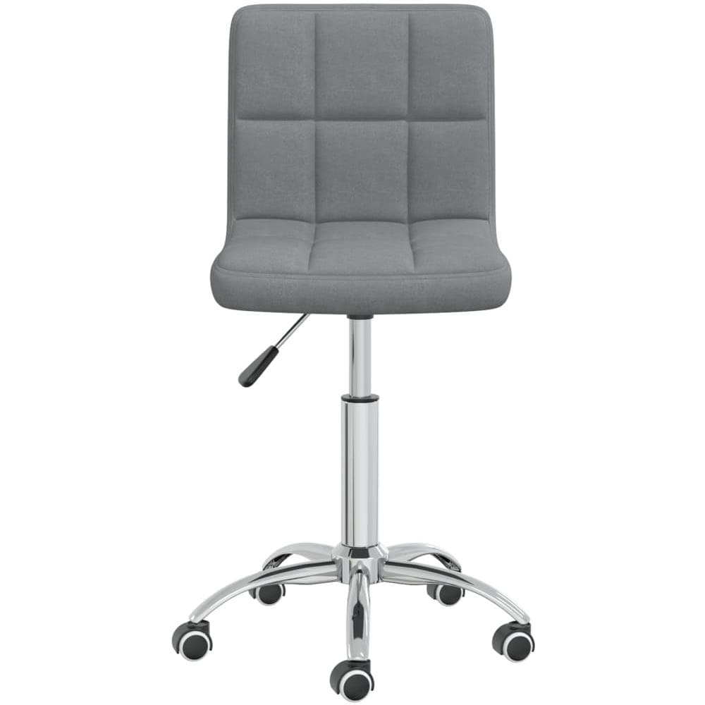 Sedia Da Ufficio Girevole Grigio Chiaro In Tessuto - Foto 3