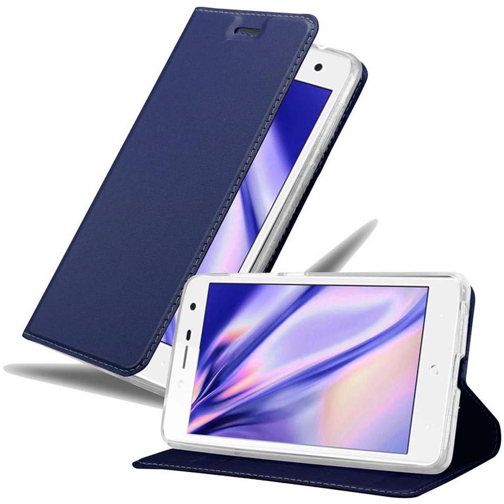Custodia Compatibile Con Zte Blade L7 In Classy Blu Scuro - Coperchio Protettiva Con Chiusura Magnetica, Funzione Stand E Tasca Per Le Carte - Foto 1