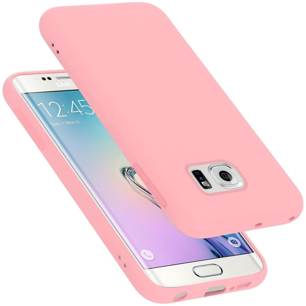 Custodia Compatibile Con Samsung Galaxy S6 Edge Plus In Liquid Rosa - Coperchio Protettivo In Silicone Tpu Flessibile - Foto 1