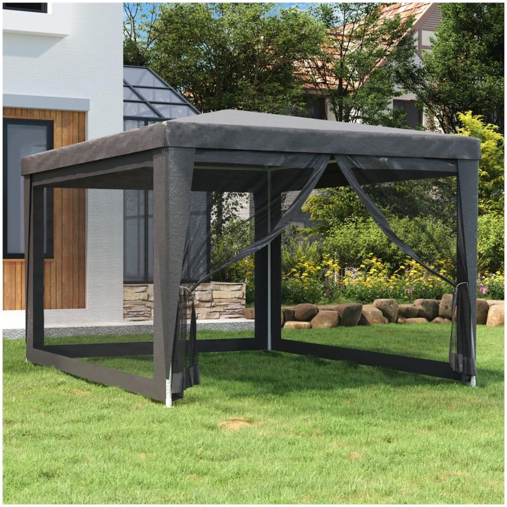 Tenda Per Feste 4 Pareti Laterali In Rete Antracite 3x4 M Hdpe - Foto 1