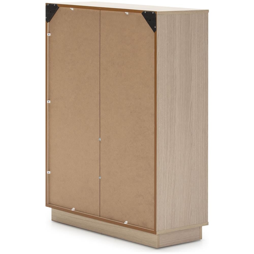 Libreria Scaffale Vigo 110x80 Cm, Scaffale Ufficio, Rovere E Grigio, 80 Cm (larghezza) 33 Cm (profondità) 110 Cm (altezza) - Foto 2
