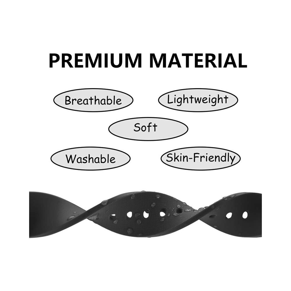 Cinturino Per Orologio Universale 16 Mm Silicone Black - Foto 2