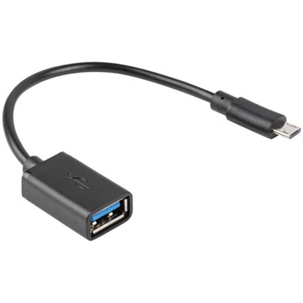 Adattatore Otg Micro Usb 2.0 Maschio A Usb-a Femmina 15 Cm Nero - Foto 1