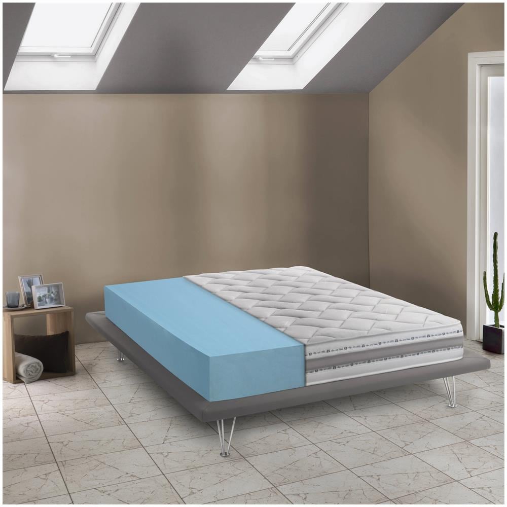 Materasso Piazza E Mezza Jennifer, Materasso Sfoderabile In Memory Foam E Waterfoam, 100% Made In Italy, Anti Acaro E Anallergico, Cm 120x200h21 - Foto 1