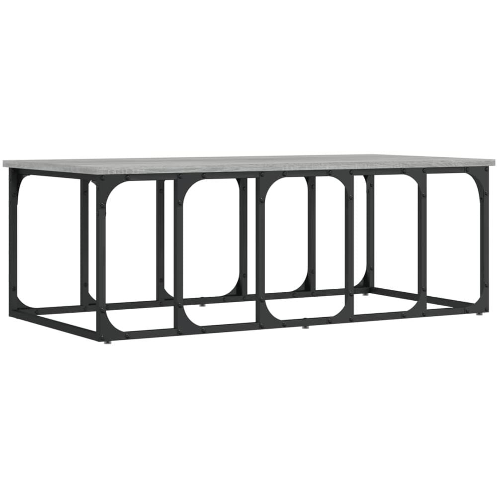 Tavolino Salotto Grigio Sonoma 100x50x35,5cm Legno Multistrato - Foto 2