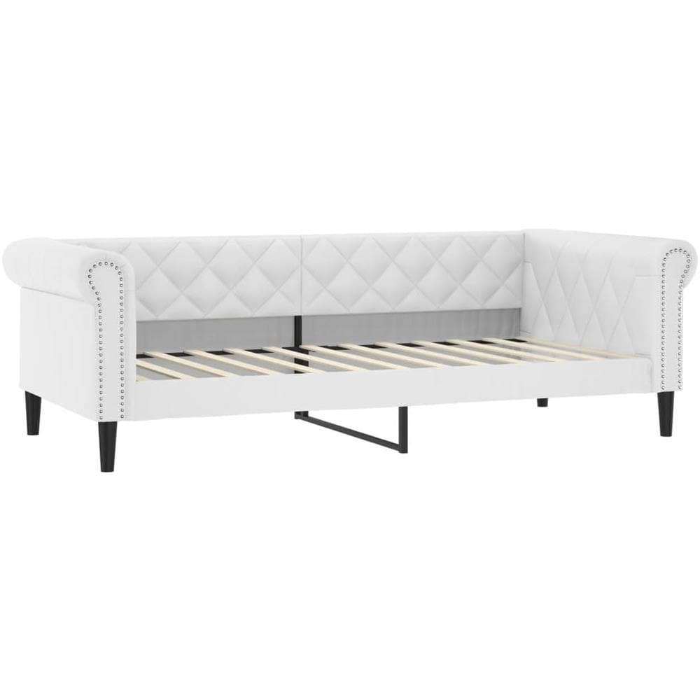 Letto Da Giorno Bianco 80x200 Cm In Similpelle - Foto 1
