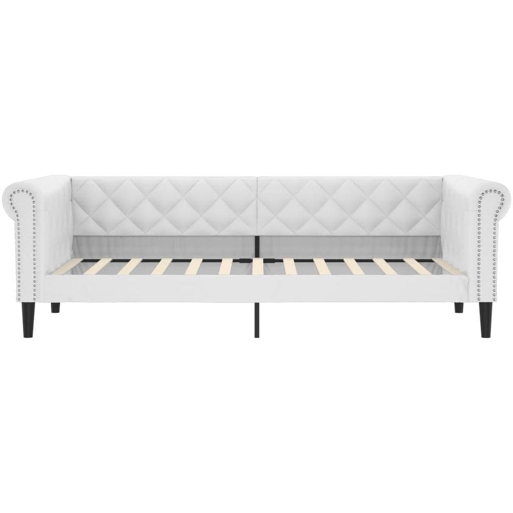 Letto Da Giorno Bianco 80x200 Cm In Similpelle - Foto 2